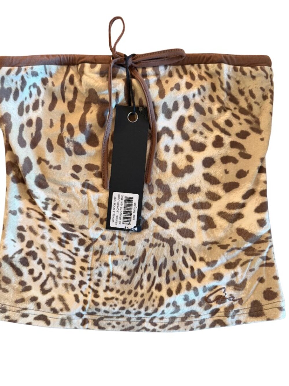 NWT I.AM.GIA Michelle Leopard Ruffle Micro Mini Skort and Boob Tube XS - Picture 7 of 9